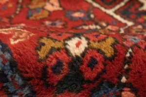 Red Semi Antique Tribal 4'6X6'3 Karajeh Persian Oriental Rug