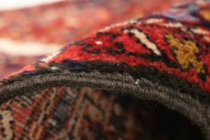 Red Semi Antique Tribal 4'6X6'3 Karajeh Persian Oriental Rug