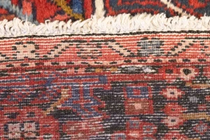 Red Semi Antique Tribal 4'6X6'3 Karajeh Persian Oriental Rug