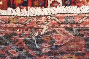 Red Semi Antique Tribal 4'6X6'3 Karajeh Persian Oriental Rug