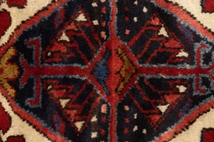 Red Semi Antique Tribal 4'6X6'3 Karajeh Persian Oriental Rug