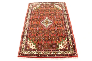 Bittersweet Red Floral 3X5 Hamedan Persian Rug