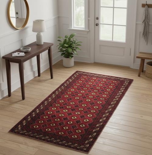 Vintage Red Tribal 3'6X6'8 Balouch Persian Rug