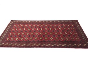 Red Vintage Tribal 3'6X6'8 Balouch Persian Oriental Rug