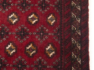 Red Vintage Tribal 3'6X6'8 Balouch Persian Oriental Rug