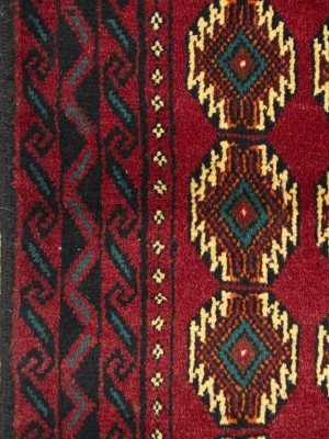 Red Vintage Tribal 3'3X6'4 Balouch Persian Oriental Rug