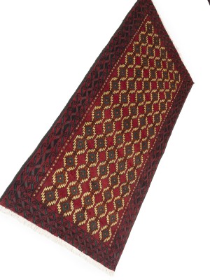 Red Vintage Tribal 3'3X6'4 Balouch Persian Oriental Rug