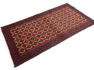 Red Vintage Tribal 3'3X6'4 Balouch Persian Oriental Rug