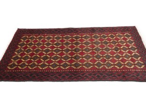 Red Vintage Tribal 3'3X6'4 Balouch Persian Oriental Rug