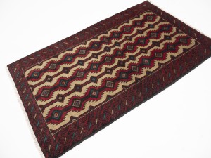 Beige Vintage Tribal 3'6X5'8 Balouch Persian Oriental Rug