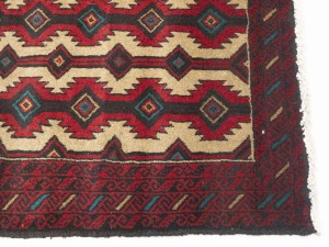 Beige Vintage Tribal 3'6X5'8 Balouch Persian Oriental Rug