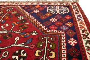 Red Tribal 3'5X5 Shiraz Persian Rug