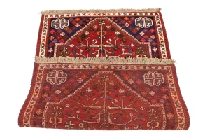 Red Tribal 3'5X5 Shiraz Persian Rug