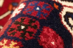 Red Tribal 3'5X5 Shiraz Persian Rug