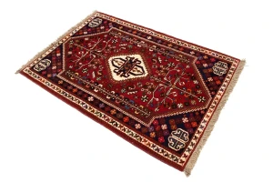 Red Tribal 3'5X5 Shiraz Persian Rug