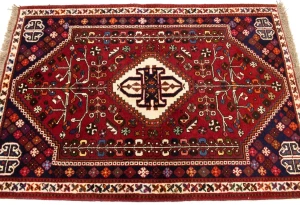 Red Tribal 3'5X5 Shiraz Persian Rug