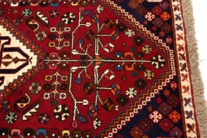 Red Tribal 3'5X5 Shiraz Persian Rug