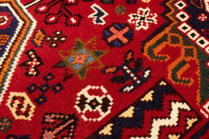Red Tribal 3'4X5 Shiraz Persian Rug