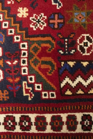 Red Tribal 3'4X5 Shiraz Persian Rug