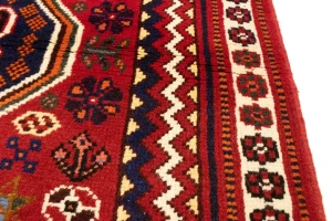 Red Tribal 3'4X5 Shiraz Persian Rug