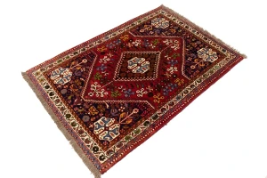 Red Tribal 3'5X5'3 Shiraz Persian Rug