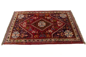 Red Tribal 3'5X5'3 Shiraz Persian Rug