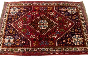 Red Tribal 3'5X5'3 Shiraz Persian Rug