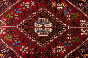 Red Tribal 3'5X5'3 Shiraz Persian Rug
