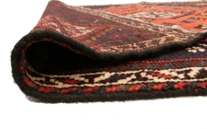 Vintage Orange-red Tribal 4X5 Shiraz Persian Rug