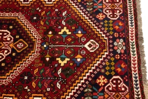 Red Tribal 3'5X5 Shiraz Persian Rug