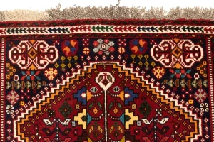 Red Tribal 3'5X5 Shiraz Persian Rug