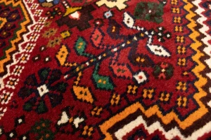 Red Tribal 3'5X5 Shiraz Persian Rug