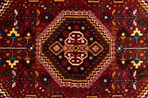 Red Tribal 3'5X5 Shiraz Persian Rug