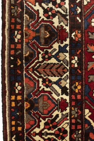 Vintage Red Floral 10X12 Bakhtiari Persian Rug