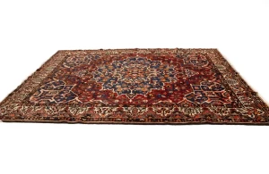 Vintage Red Floral 10X12 Bakhtiari Persian Rug