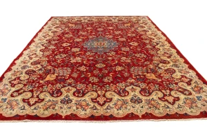 Semi Antique Red Traditional 10X13 Mahal Persian Rug