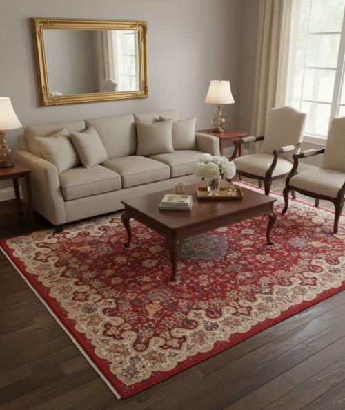 Semi Antique Red Traditional 10X13 Mahal Persian Rug