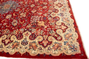 Semi Antique Red Traditional 10X13 Mahal Persian Rug