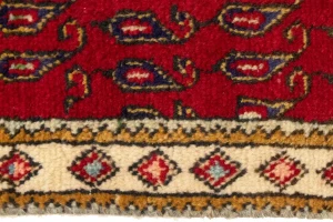 Vintage Tribal Red 3'4X9'7 Botemir Persian Runner Rug