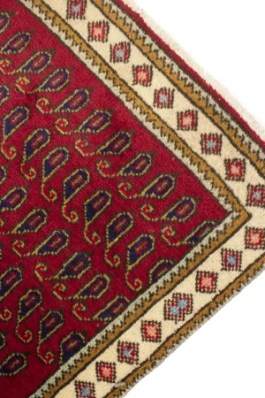 Vintage Tribal Red 3'4X9'7 Botemir Persian Runner Rug