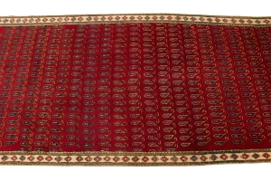 Vintage Tribal Red 3'4X9'7 Botemir Persian Runner Rug