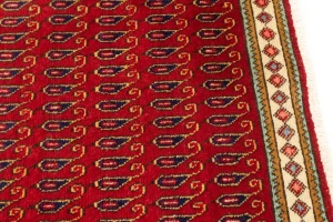 Vintage Tribal Red 3'4X9'7 Botemir Persian Runner Rug