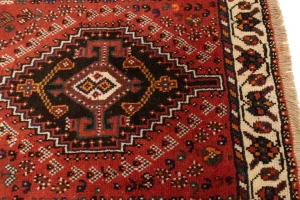 Vintage Tribal Red 3X5 Shiraz Persian Rug