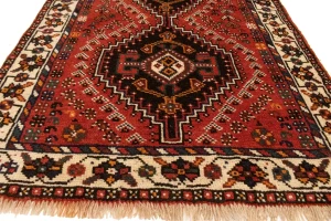 Vintage Tribal Red 3X5 Shiraz Persian Rug
