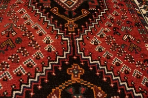 Vintage Tribal Red 3X5 Shiraz Persian Rug