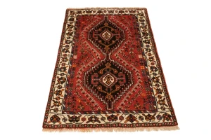 Vintage Tribal Red 3X5 Shiraz Persian Rug