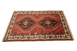 Vintage Tribal Red 3X5 Shiraz Persian Rug