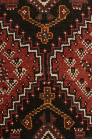 Vintage Tribal Red 3X5 Shiraz Persian Rug
