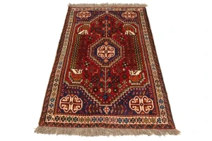 Red Tribal 3X5 Shiraz Persian Rug