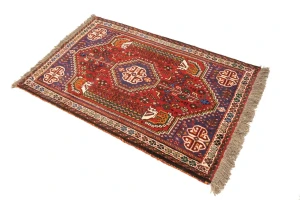 Red Tribal 3X5 Shiraz Persian Rug